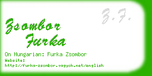 zsombor furka business card